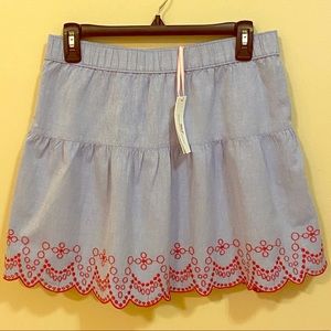 Women embroidered cotton  skirt